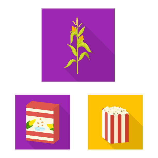 孤立对象，玉米地和蔬菜标志图片下载