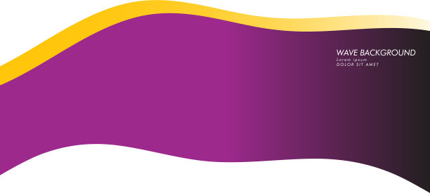 波浪背景用紫色和黄色图片下载