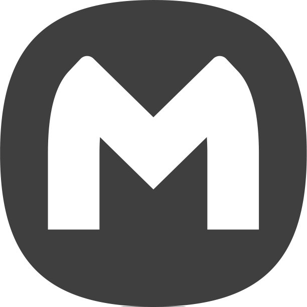 字母M扁平网页图标图片下载
