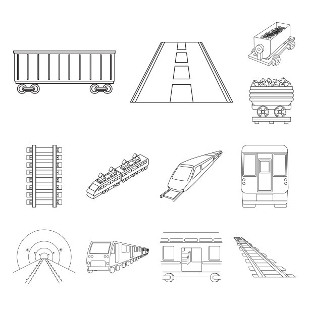 铁路和火车图标图片下载