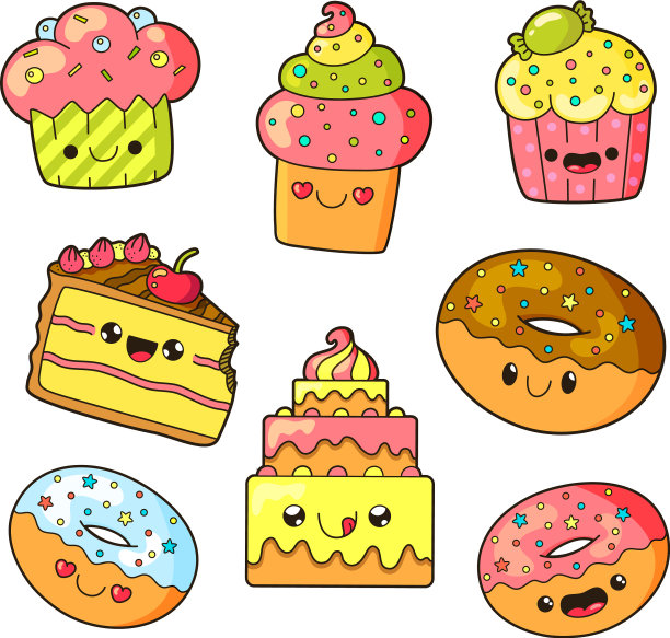 可爱的可爱的甜点图片下载