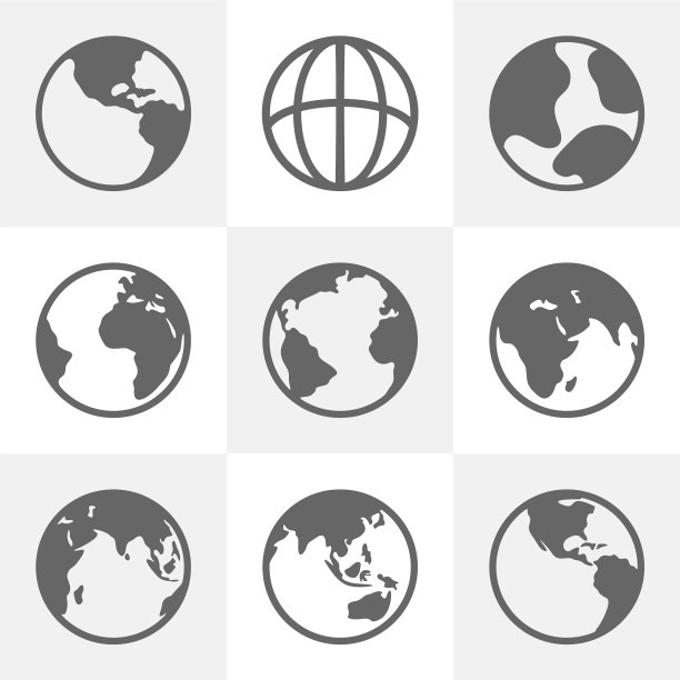 地球星球地球仪标志设计图片下载