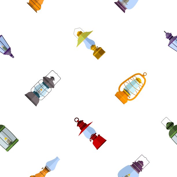 无缝花灯图案图片下载