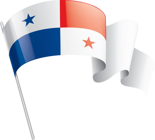 一面白色的巴拿马国旗图片下载