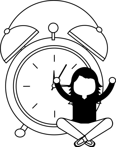 女孩卡通闹钟叫醒闹钟图片下载