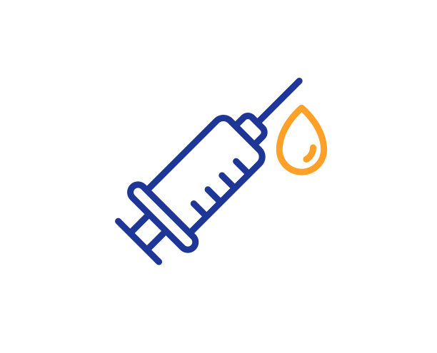 医用注射器线图标药品疫苗标志图片下载