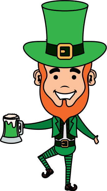 有啤酒圣帕特里克性格的矮妖图片下载