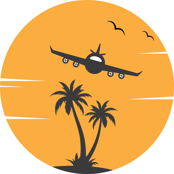 飞机用手掌标志旅行和旅行图片下载