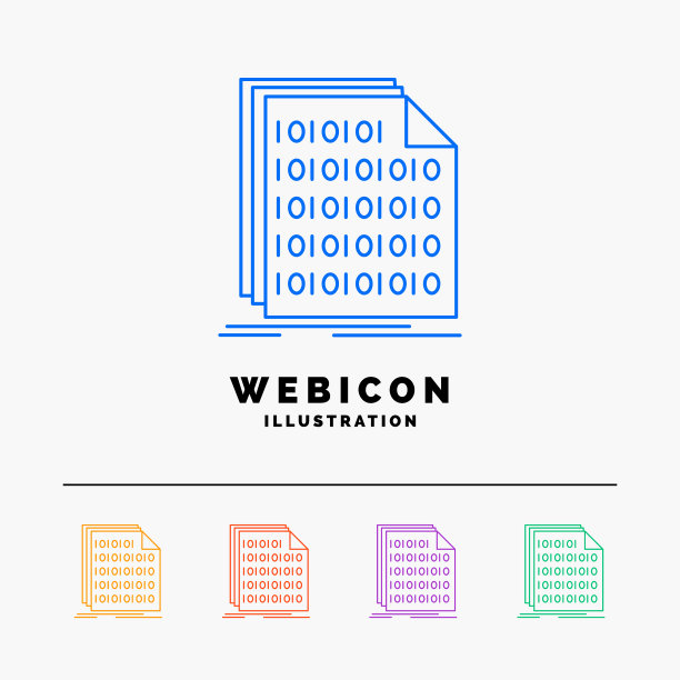二进制编码编码数据文件5色线web图片下载