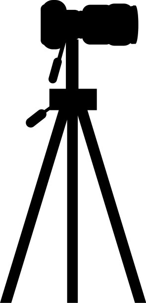 三脚架上的剪影相机图片下载