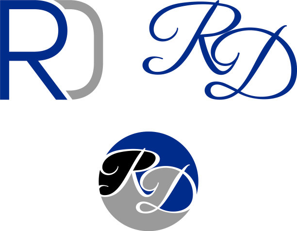 一套首字母rd标志模板设计图片下载