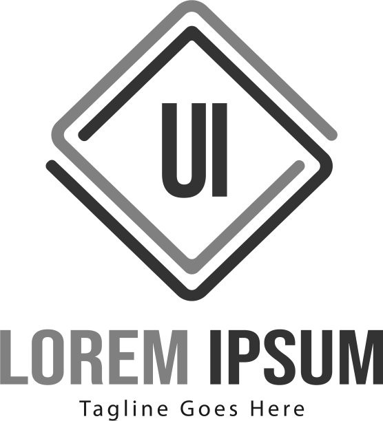 UI字母Logo设计创意现代UI字母图片下载
