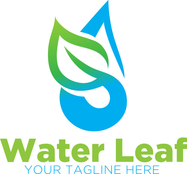 水叶标志设计现代图片下载