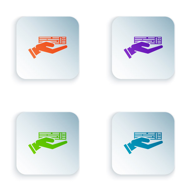 彩色手持式扑克牌图标图片下载