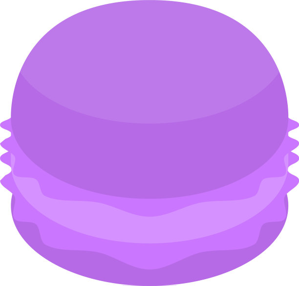 紫色杏仁饼图标等距风格图片下载
