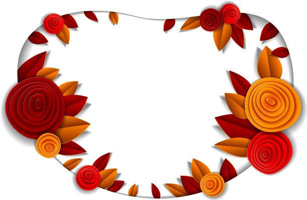 秋天的花和叶还是美丽的背景图片下载