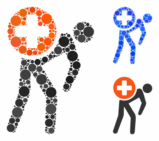 药物信使马赛克图标球形物品图片下载