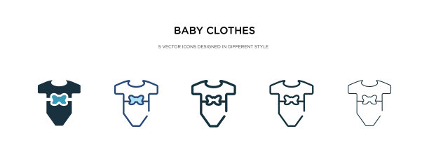 衣服图标在不同的风格两种颜色图片下载