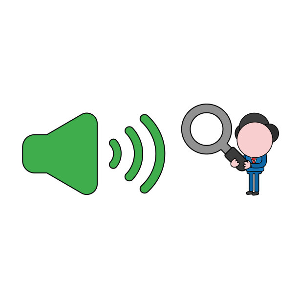 商人人物拿着放大镜图片下载