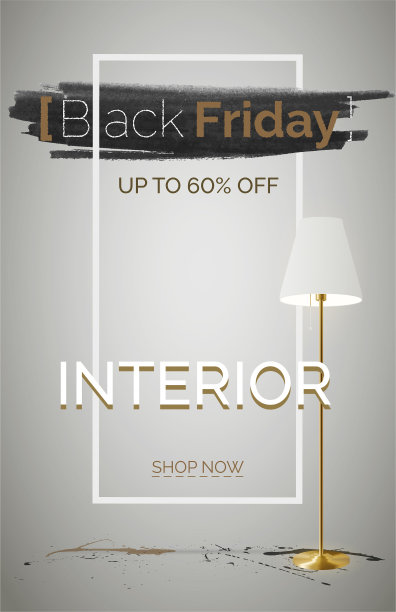 黑色星期五室内物品促销标语图片下载