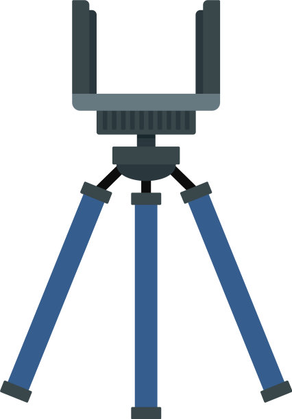 智能手机三脚架图标扁平化风格图片下载