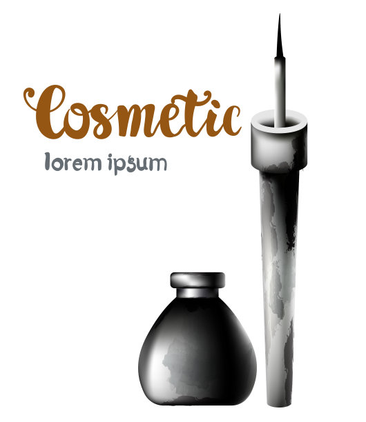 水彩黑色眼线图片下载