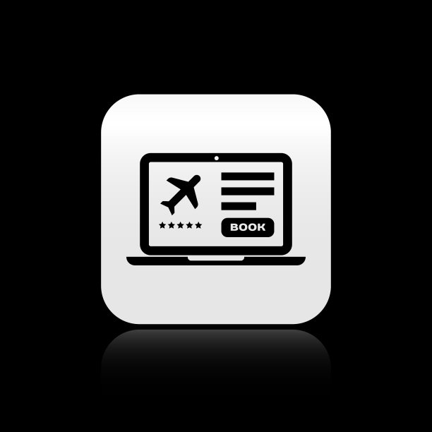 带电子登机牌的黑色笔记本电脑图片下载