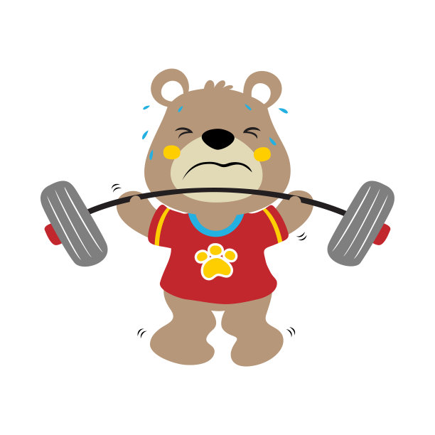 有趣的举重运动员卡通图片下载