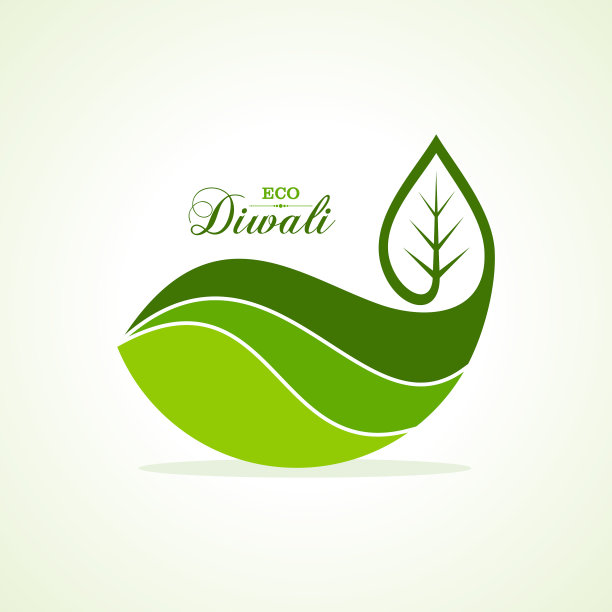 欢迎庆祝绿色排灯节的概念图片下载