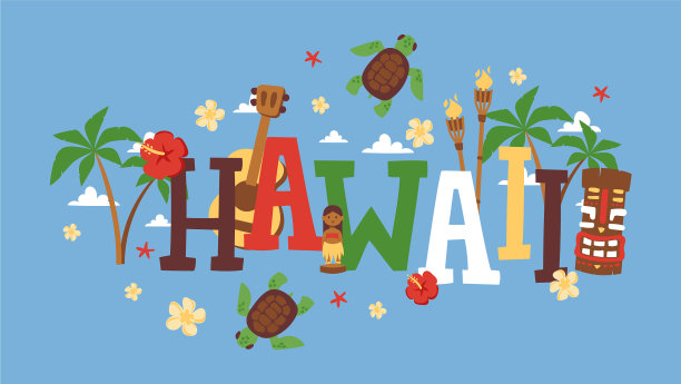 夏威夷排版旅行图片下载