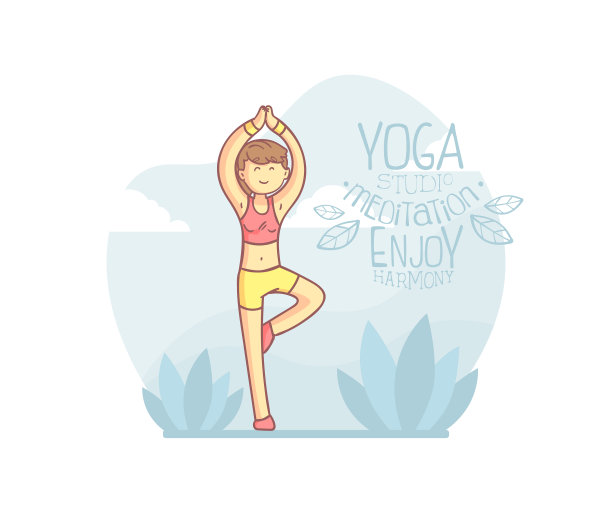 早上在城市公园练瑜伽的女孩图片下载