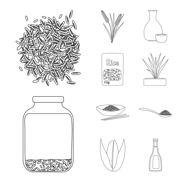 设计饮食和烹饪符号套装图片下载