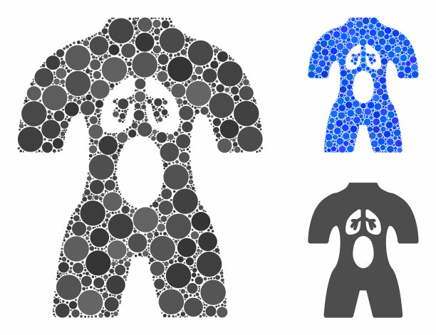 男人解剖马赛克图标球项目图片下载
