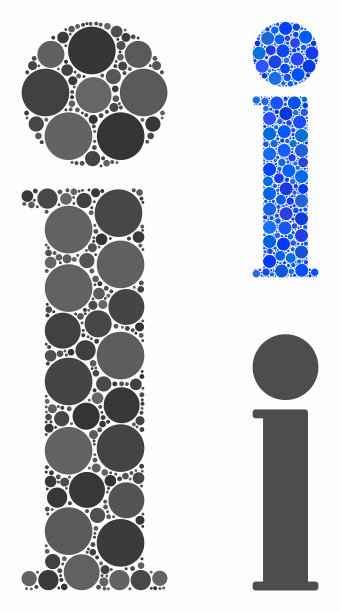 信息马赛克图标圆图片下载