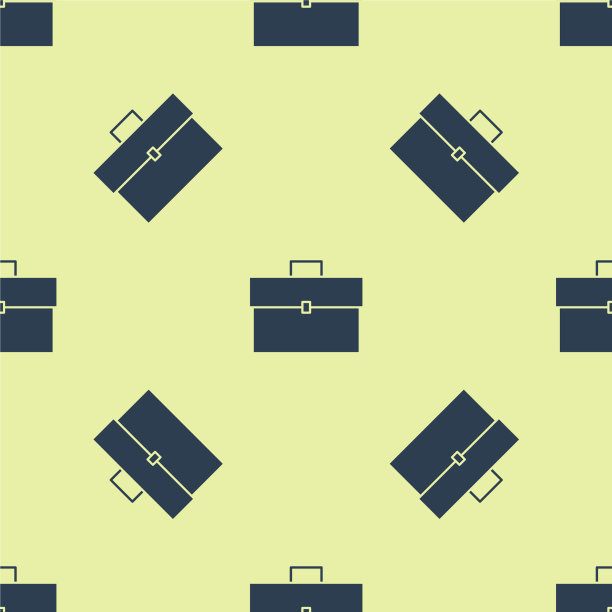 蓝色公文包图标隔离无缝模式上图片下载