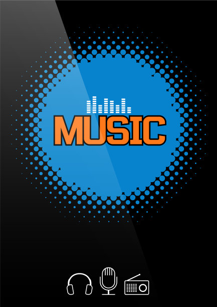 音乐横幅或小册子封面设计图片下载