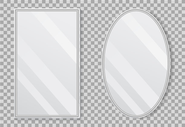 现实的空镜子与反射在模型图片下载