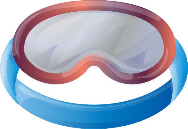 滑雪眼镜图标卡通风格图片下载