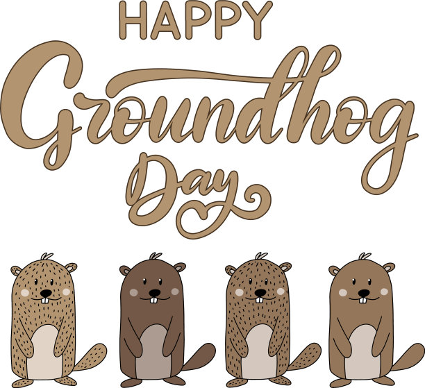 土拨鼠日的刻字图片下载