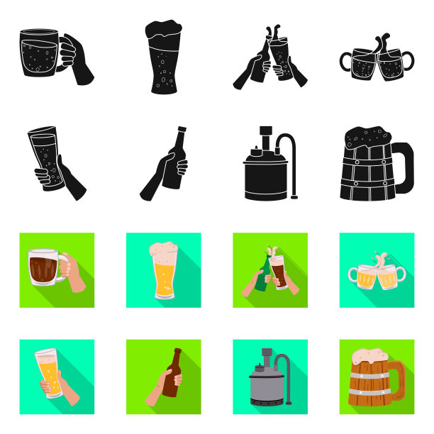 设计酒吧和啤酒节标志图片下载