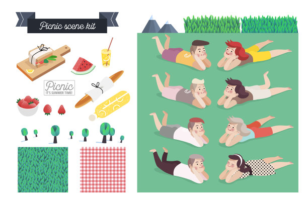 野餐现场设备图片下载