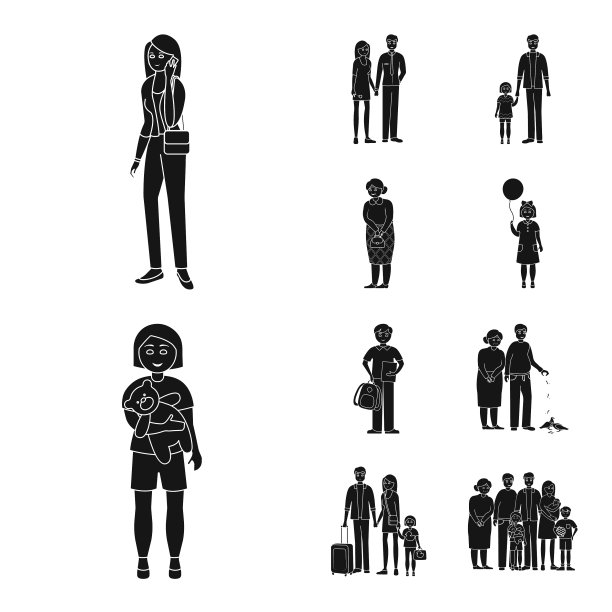 设计面部和肖像符号图片下载