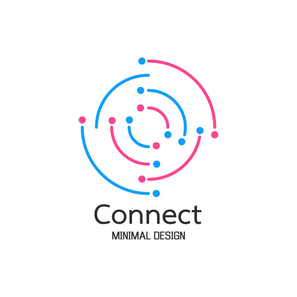 抽象网络连接图标标志设计图片下载