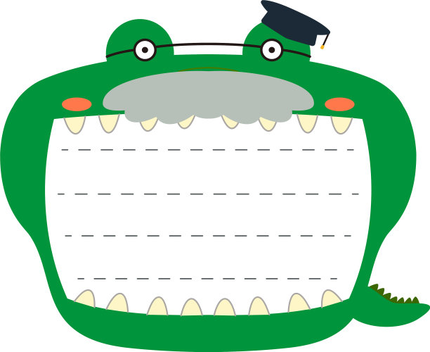 可爱的凯门鳄noteboard图片下载