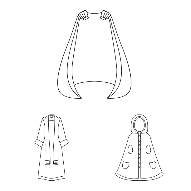 长袍和服装标志集图片下载