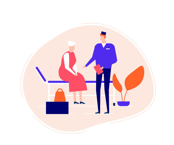 一位老妇人正在看门诊图片下载