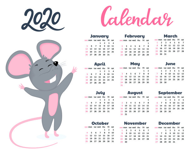 有趣的卡通老鼠微笑和拉拥抱图片下载