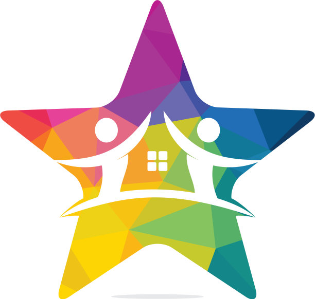 住宅和人的标志设计图片下载