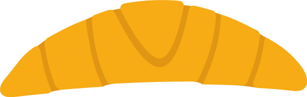 牛角面包图标简单的平面元素从快餐图片下载