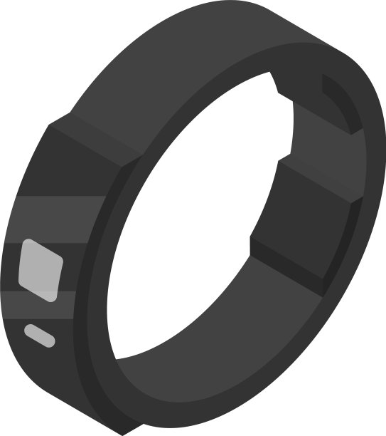 手腕智能手镯图标等距风格素材图片